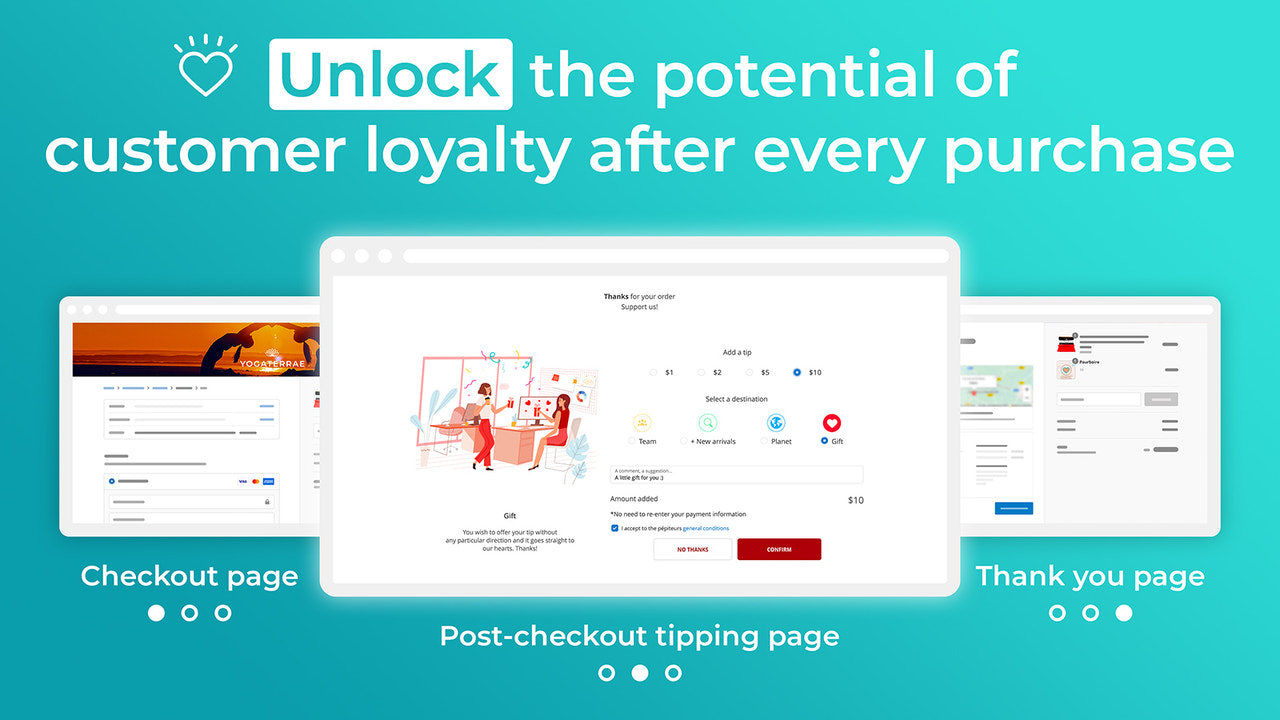 Nutzen Sie die Kraft der Kundenloyalität aus Upsells nach dem Checkout.