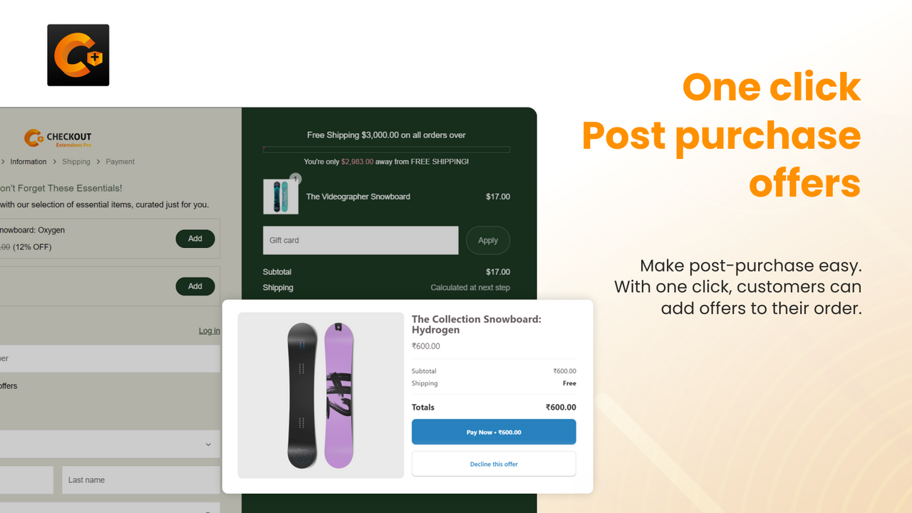 post purchase checkout extensions