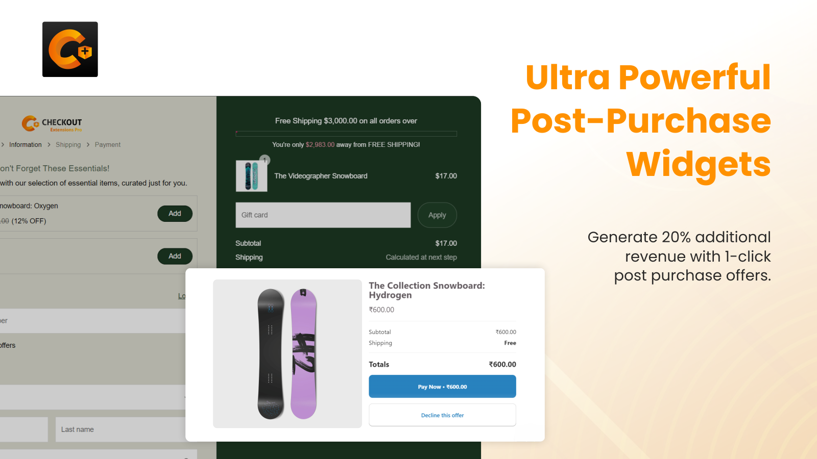 post purchase checkout extensions
