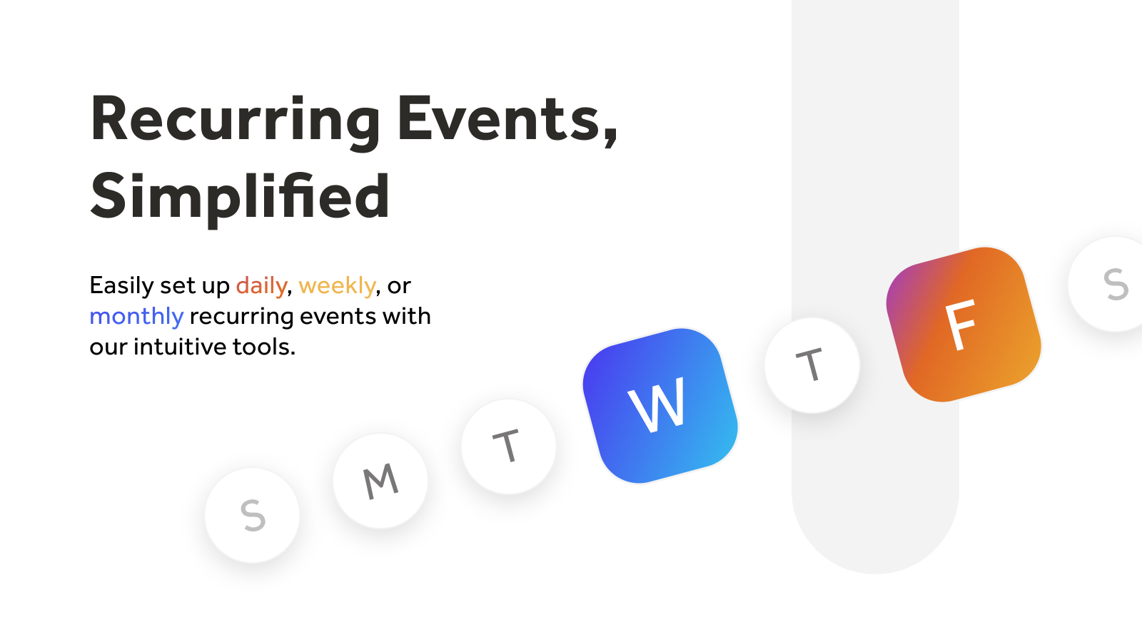 Recurring Events. Simplified.