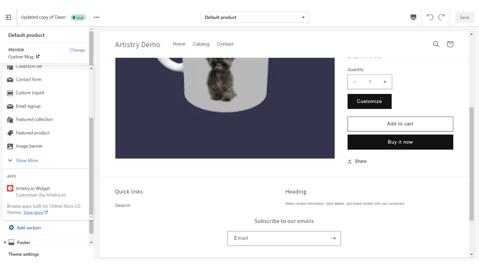 Shopify's 2.0 Tema Support
