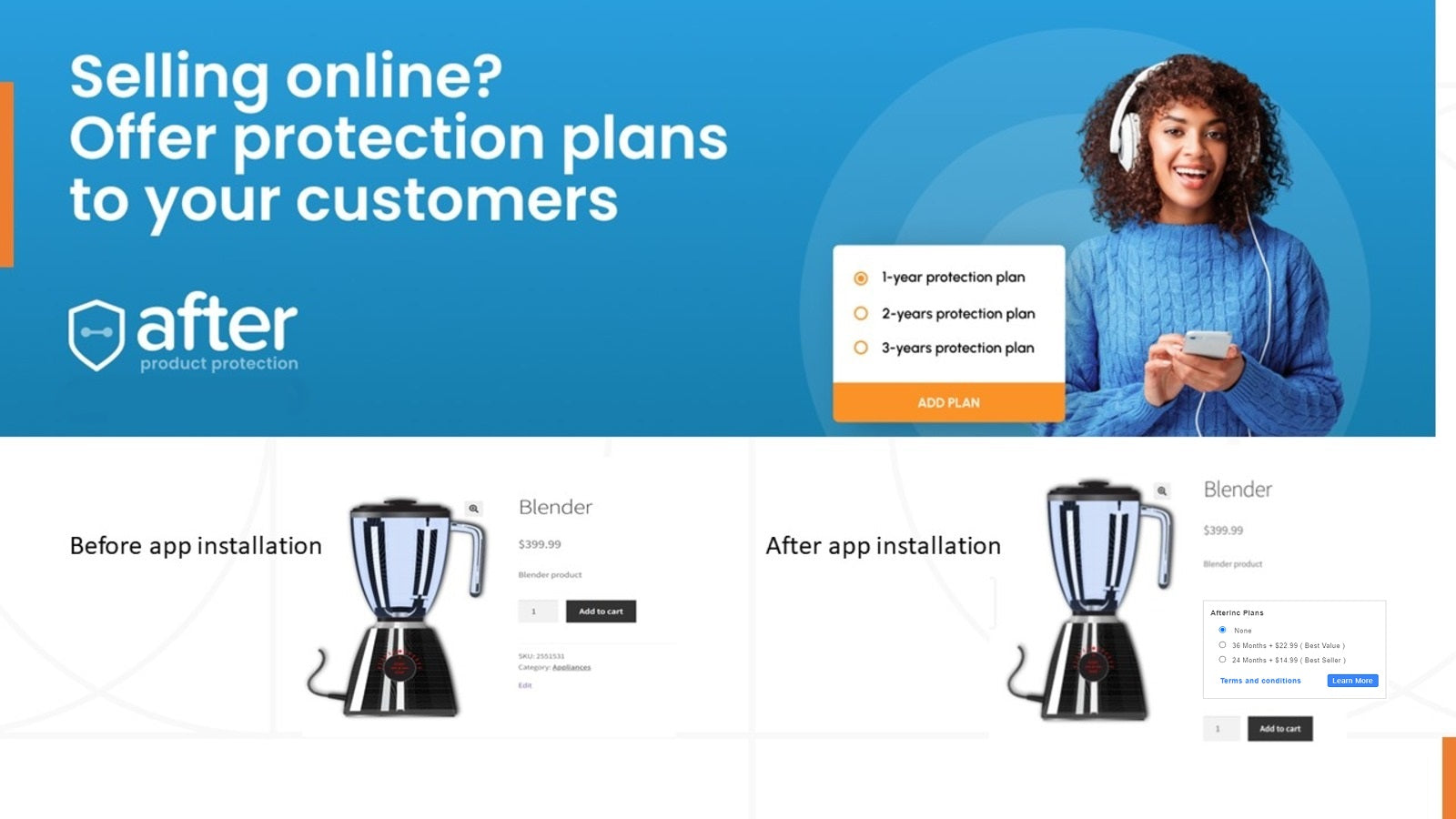 After Product Protection Plan Screenshot