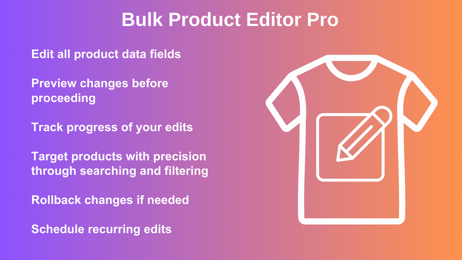 Bulk Product Editor Pro Screenshot