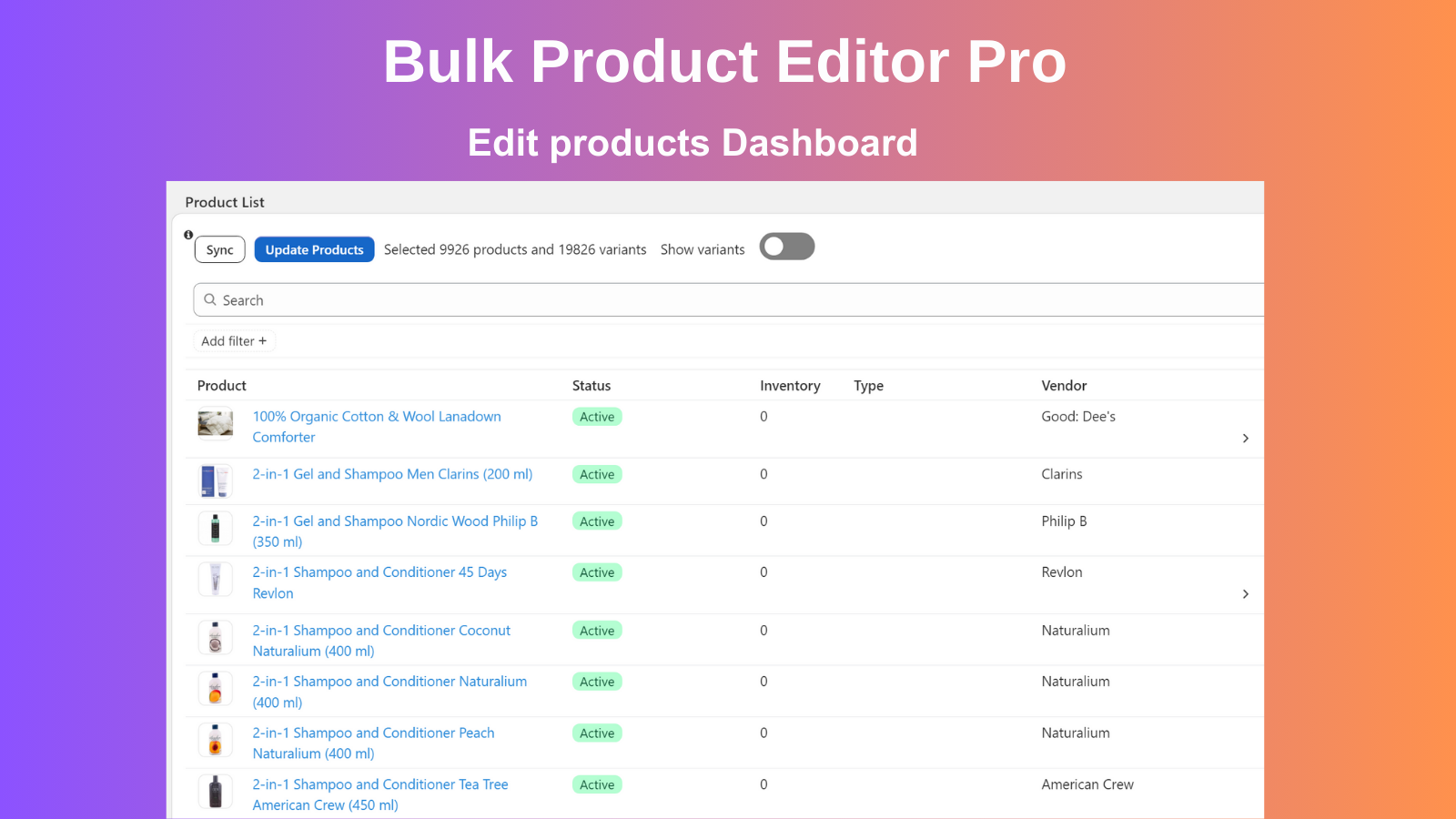 Bulk Product Editor Pro Screenshot