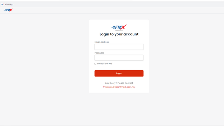 eFMX Shipping Screenshot