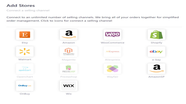 Vælg Shopify for at forbinde til din markedsplads!