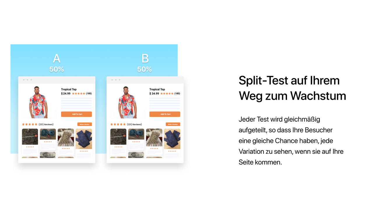 Elevate A/B Testing teilt Traffic auf