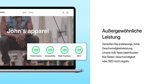 Elevate A/B hat keine Auswirkungen auf die Ladezeit der Website