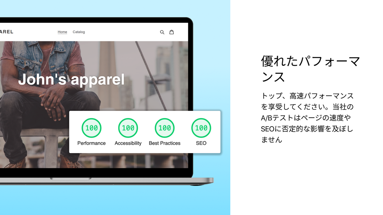 エレベート A/B テストはウェブサイトのロード時間に影響を与えません