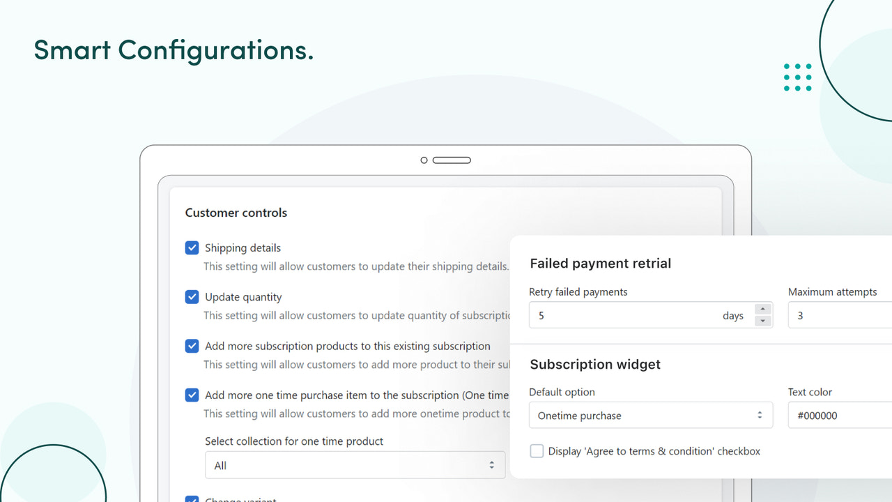 Manage your subscription business with smart configurations