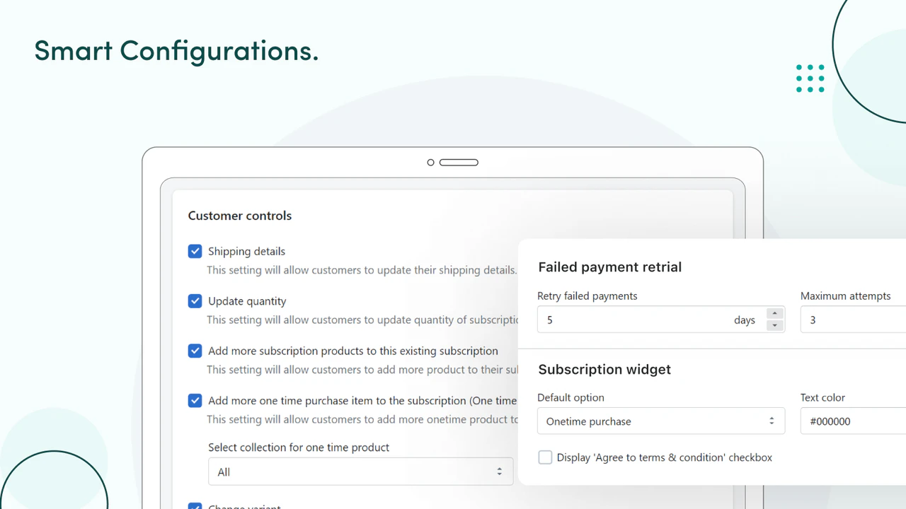 Manage your subscription business with smart configurations