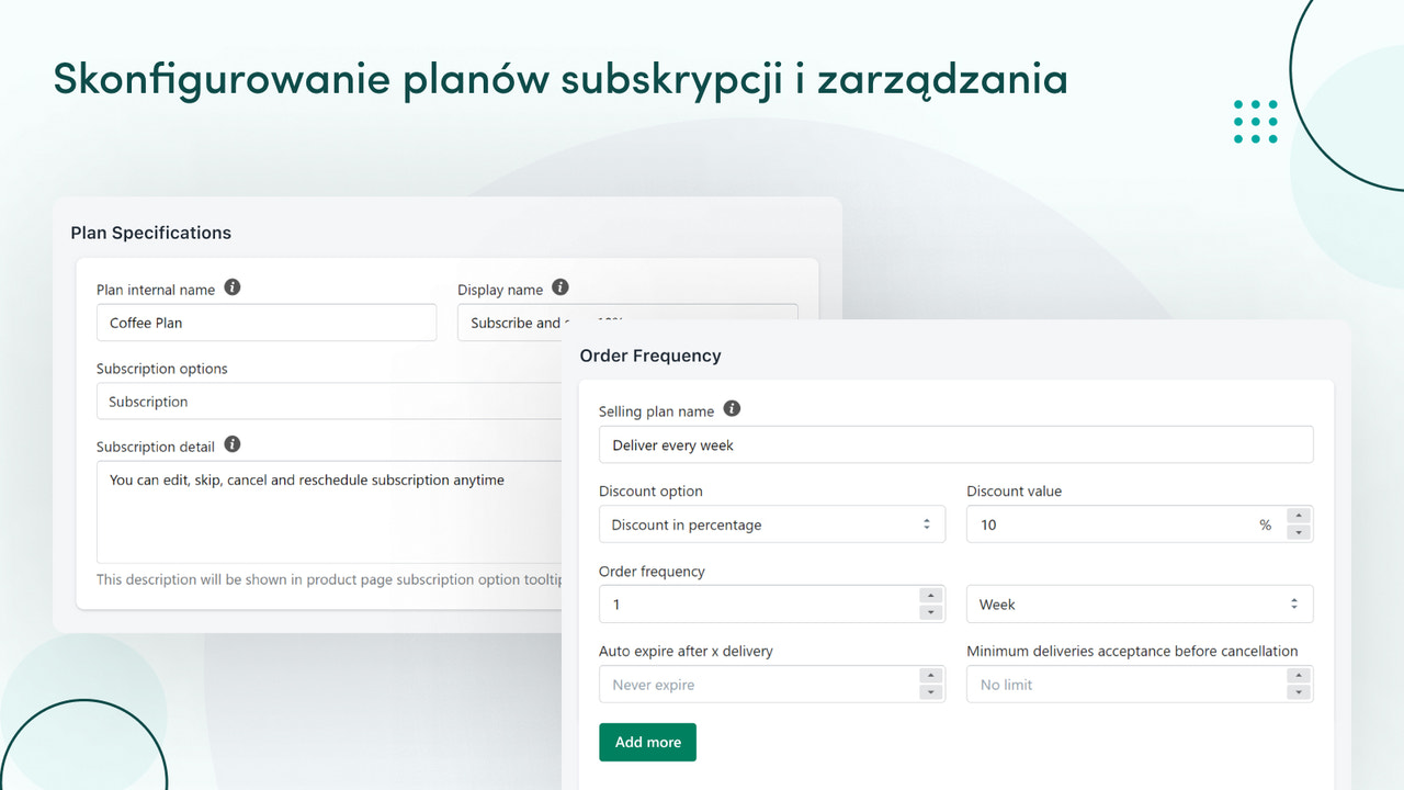 Zamów klienta, pisząc plan zamówień dla określonego produktu.