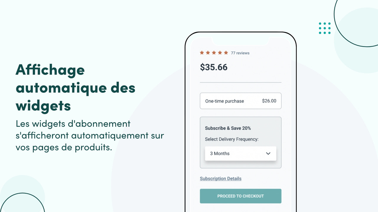 Affichage automatique des widgets