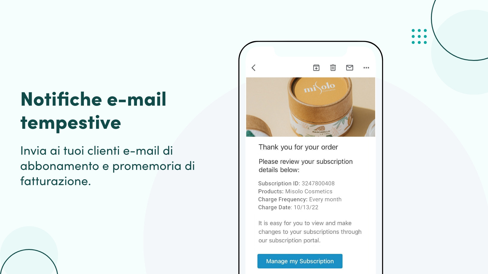 Notifiche e-mail tempestive