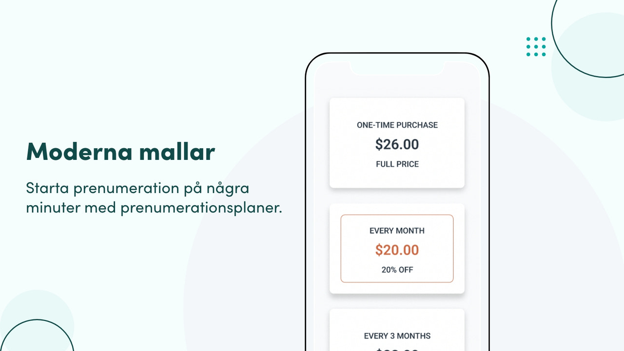 Starta prenumeration på några minuter med prenumerationsplaner.