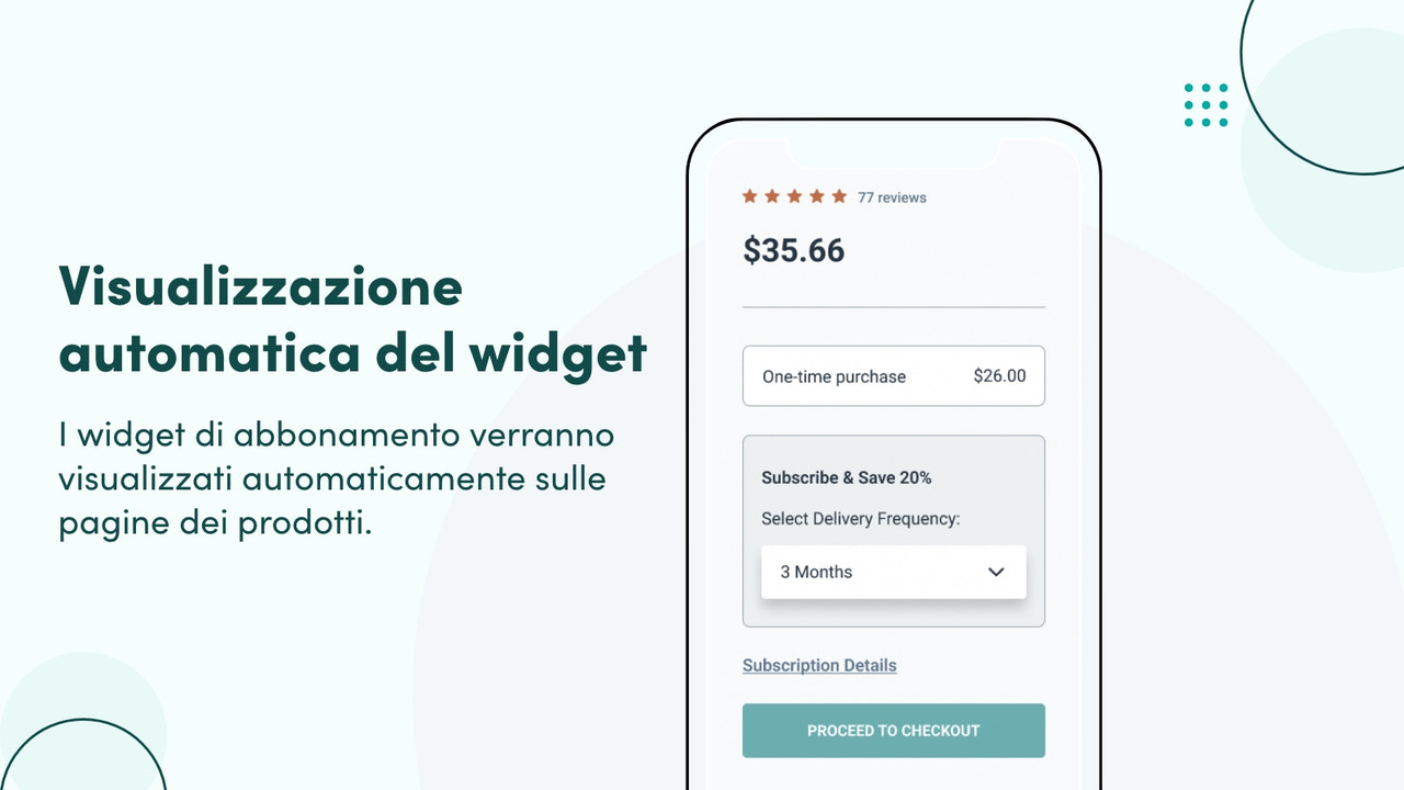 Visualizzazione automatica del widget