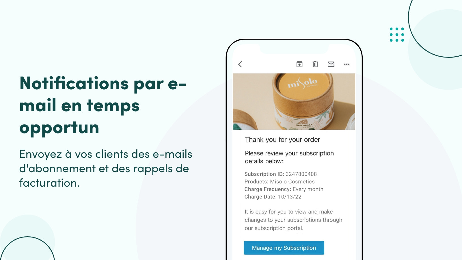 Notifications par e-mail en temps opportun