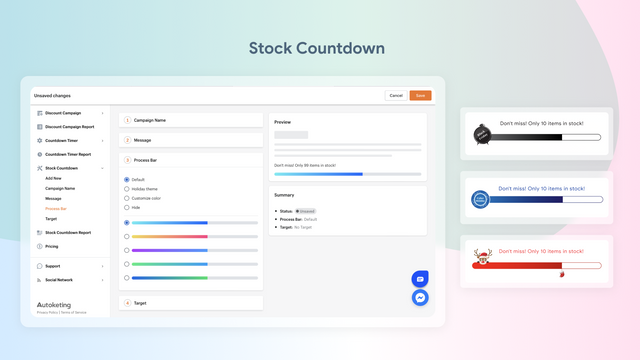 discount app countdown stock 