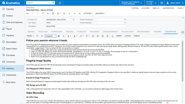 Product Information Management - Rich Media Description