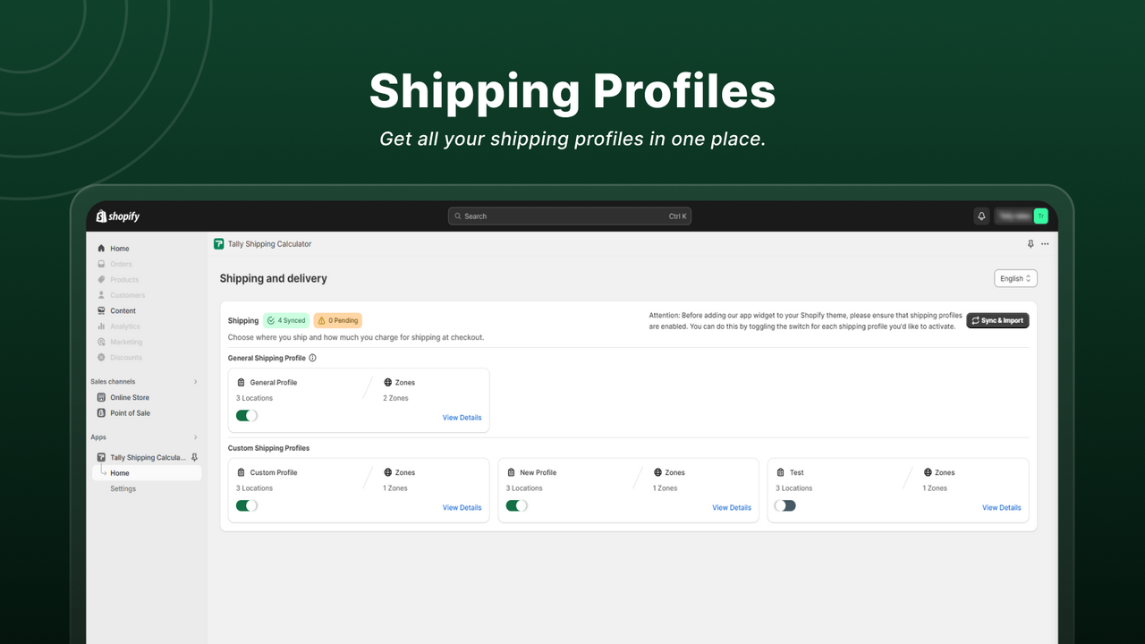 Shipping Profiles