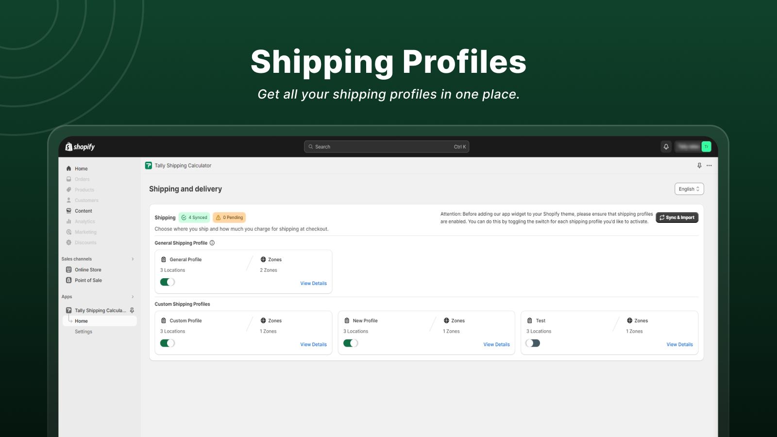 Shipping Profiles