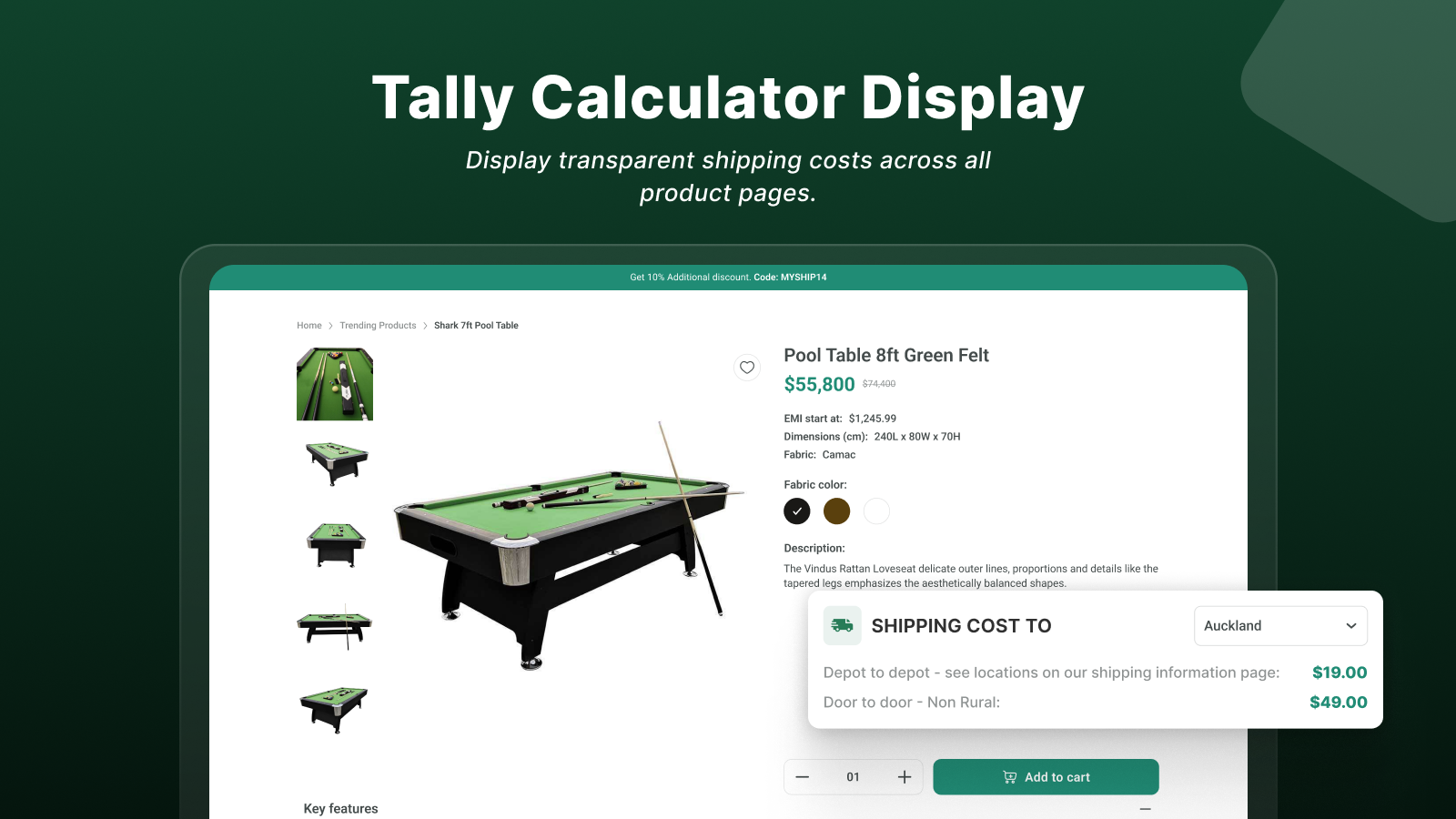 Tally Calculator Weergave