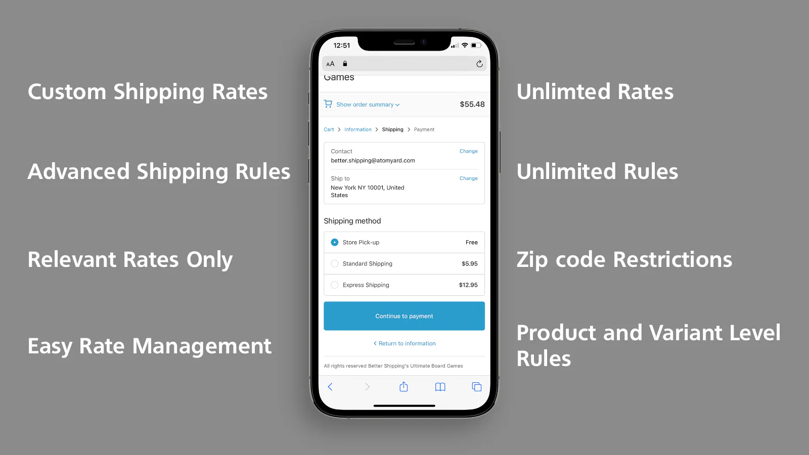 Better Shipping compatível com dispositivos móveis funciona em todos os dispositivos móveis