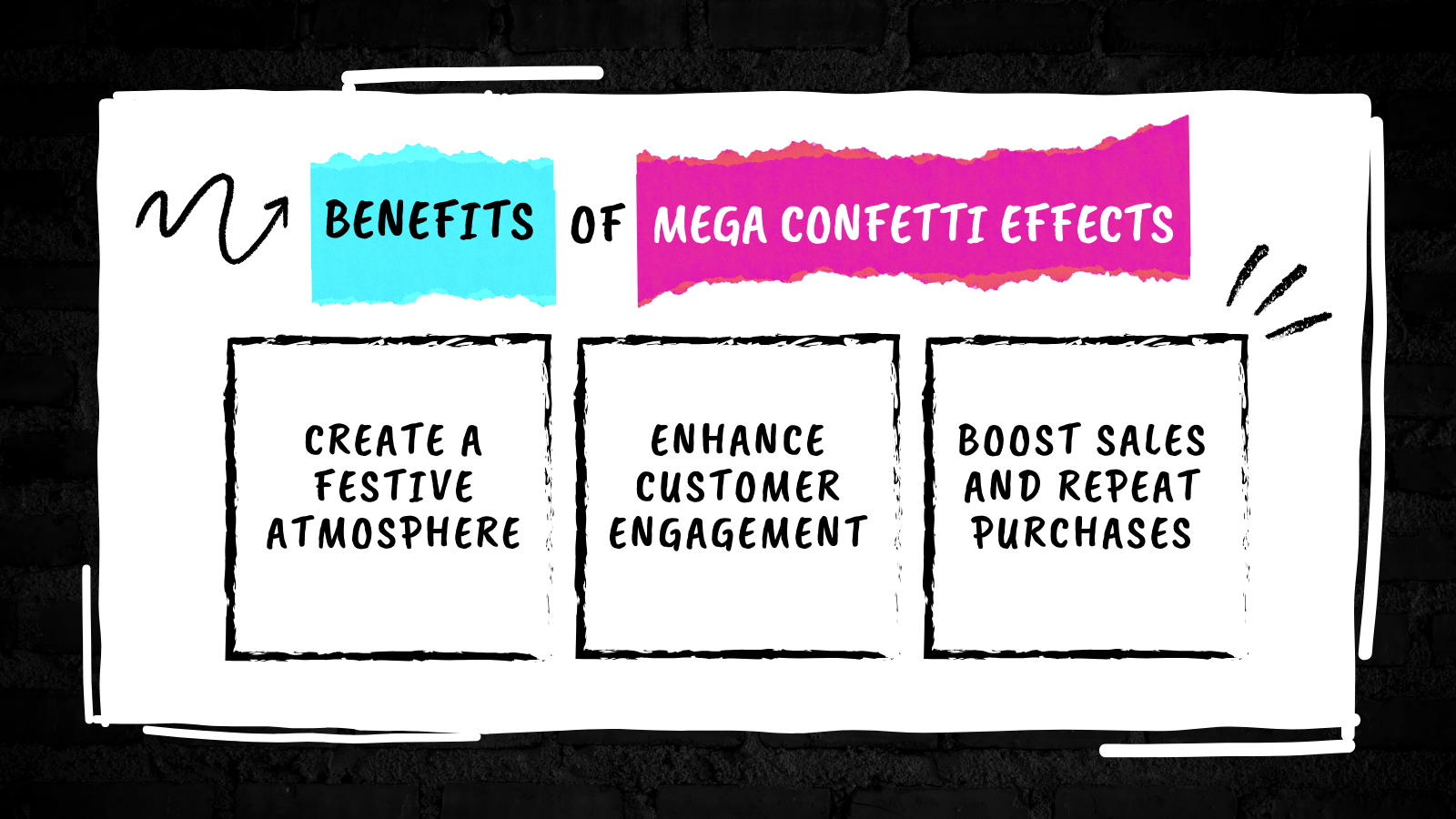 Mega Confetti Effects - Créez une atmosphère festive