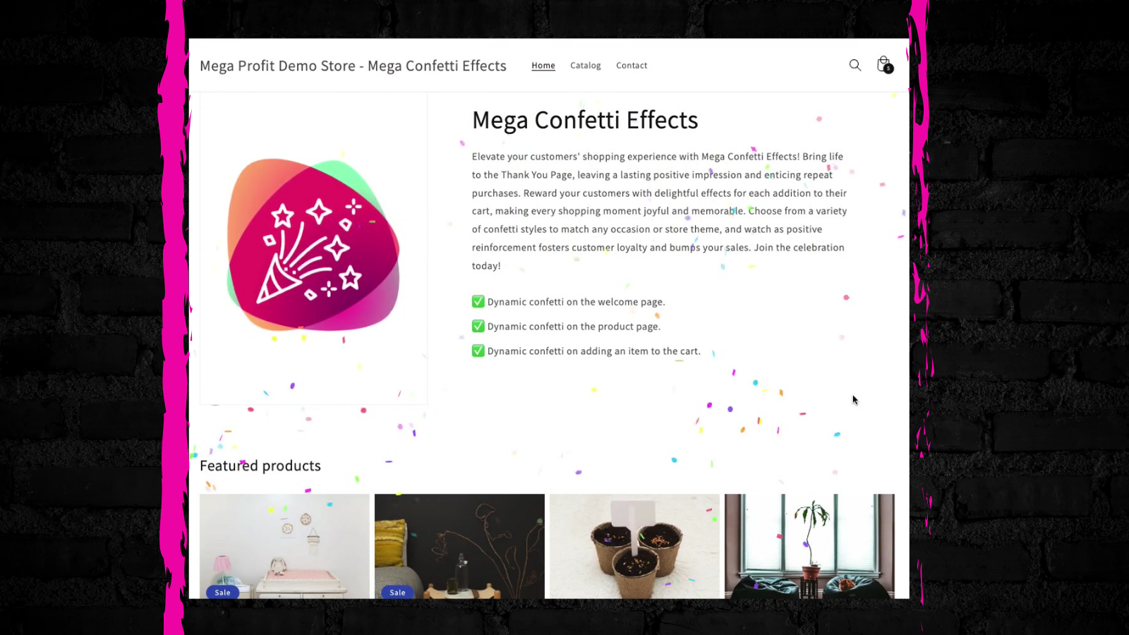 Mega Confetti Effects - Forbedre kunde engagement