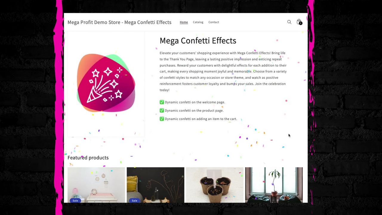 Efectos Mega Confetti - Mejora la participación de los clientes