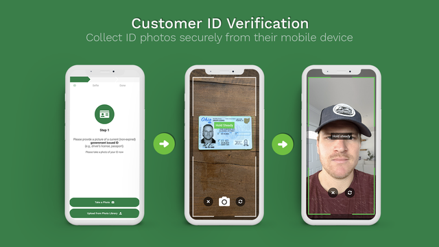 Real ID verifieert de identiteit van uw klant met foto-uploads