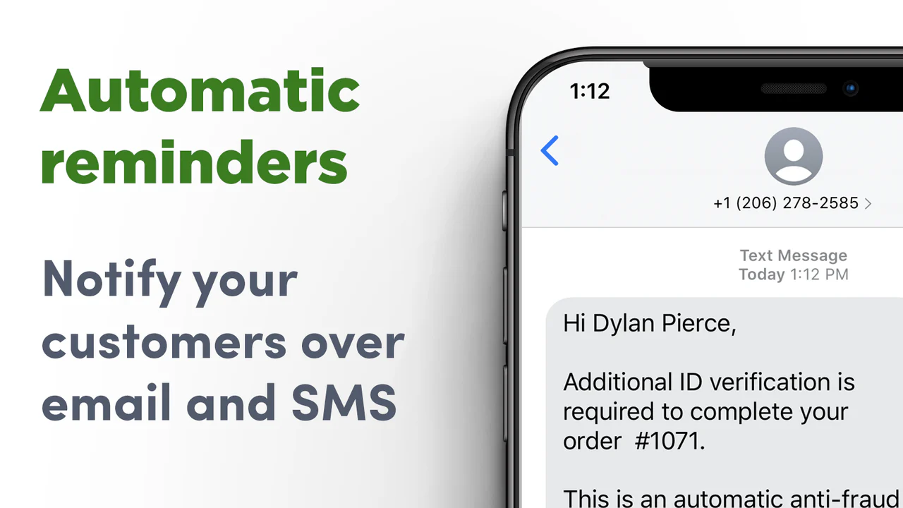 Automatic reminders notify your customers over email and SMS