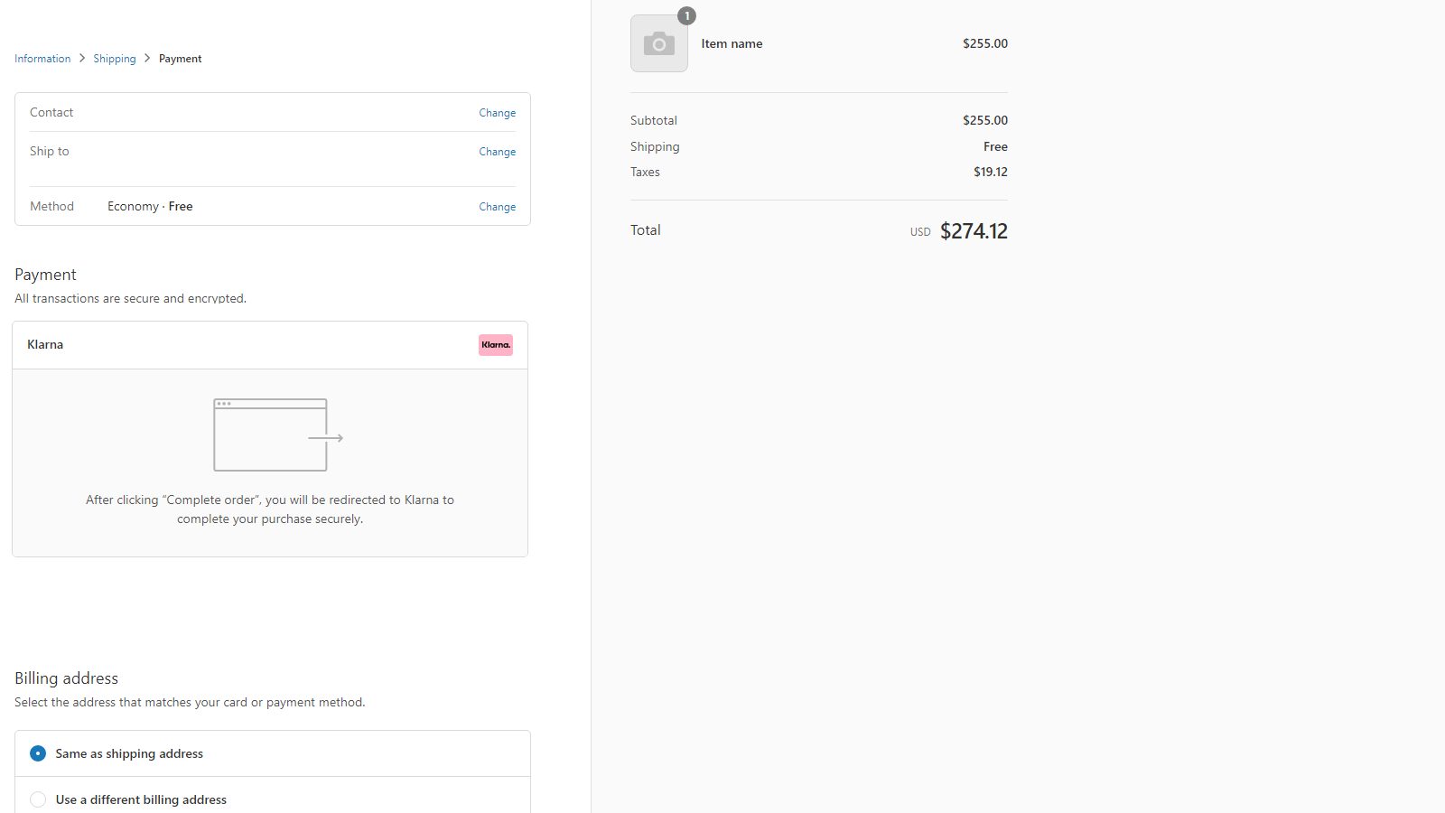 Customer experience purchase flow.