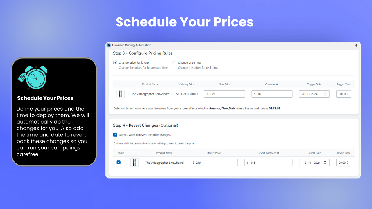 Dynamic Pricing Automation - Planifiez vos prix