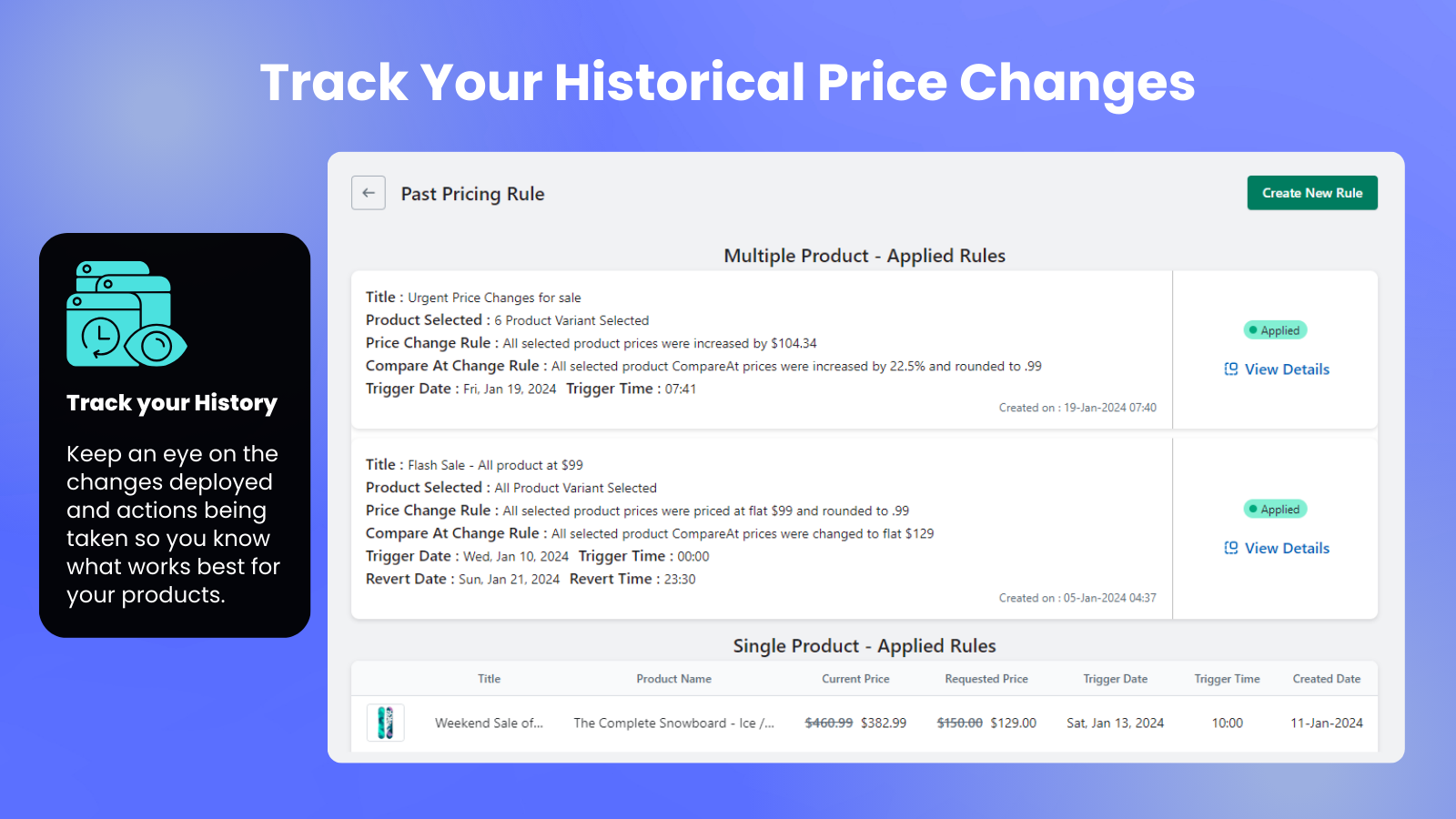 Dynamic Pricing Automation - Prix historiques