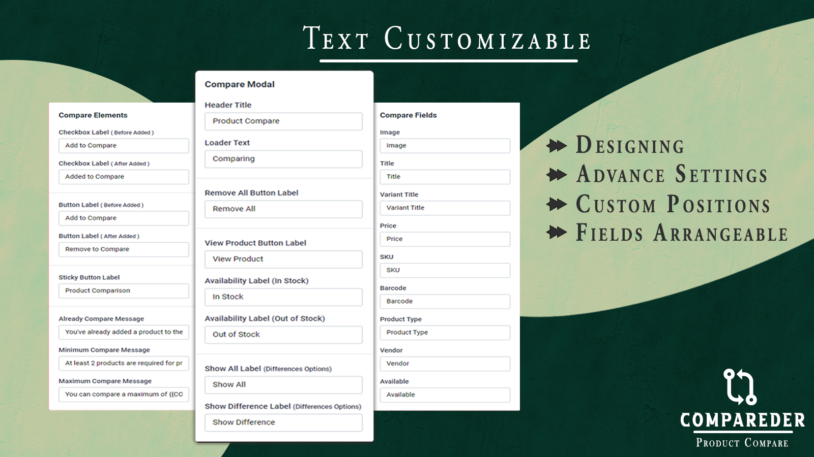 Text Customizable