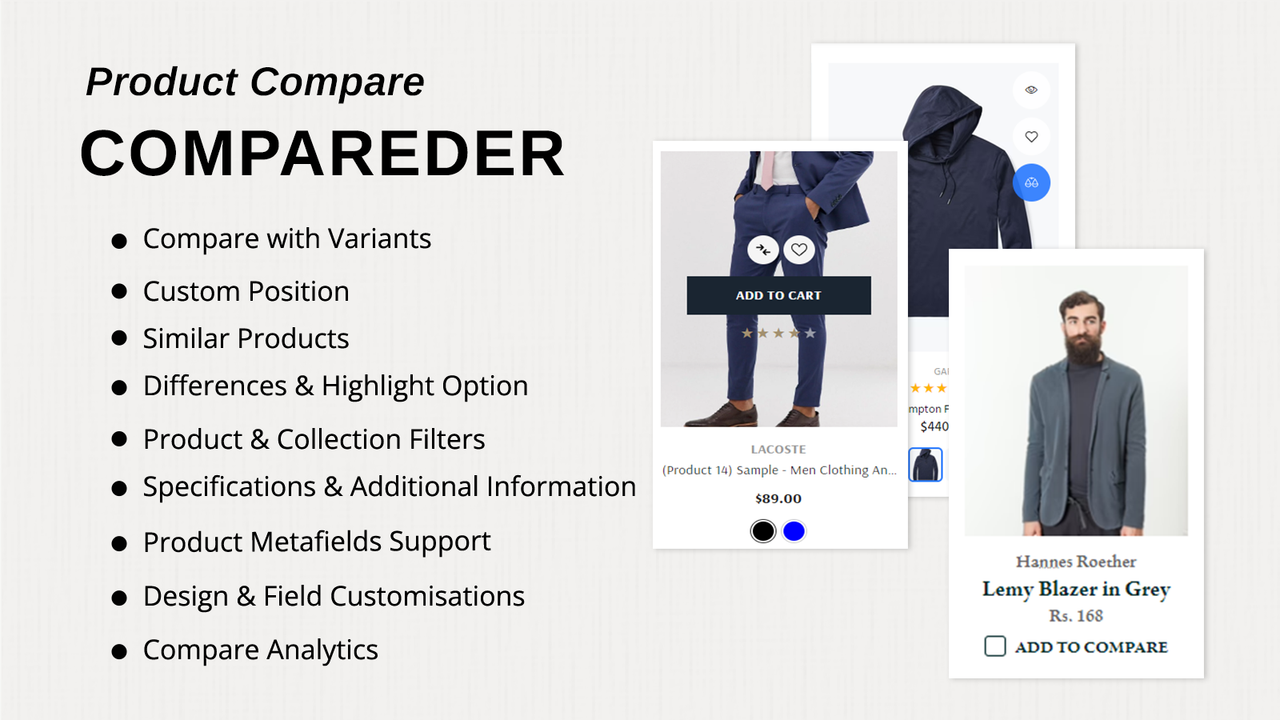 Compareder ‑ Product Compare Screenshot