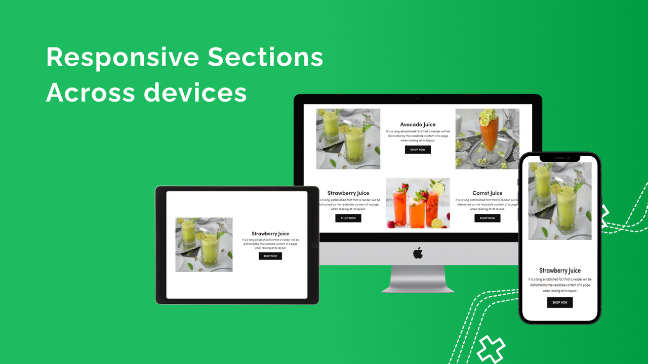Responsive Sections Across devices