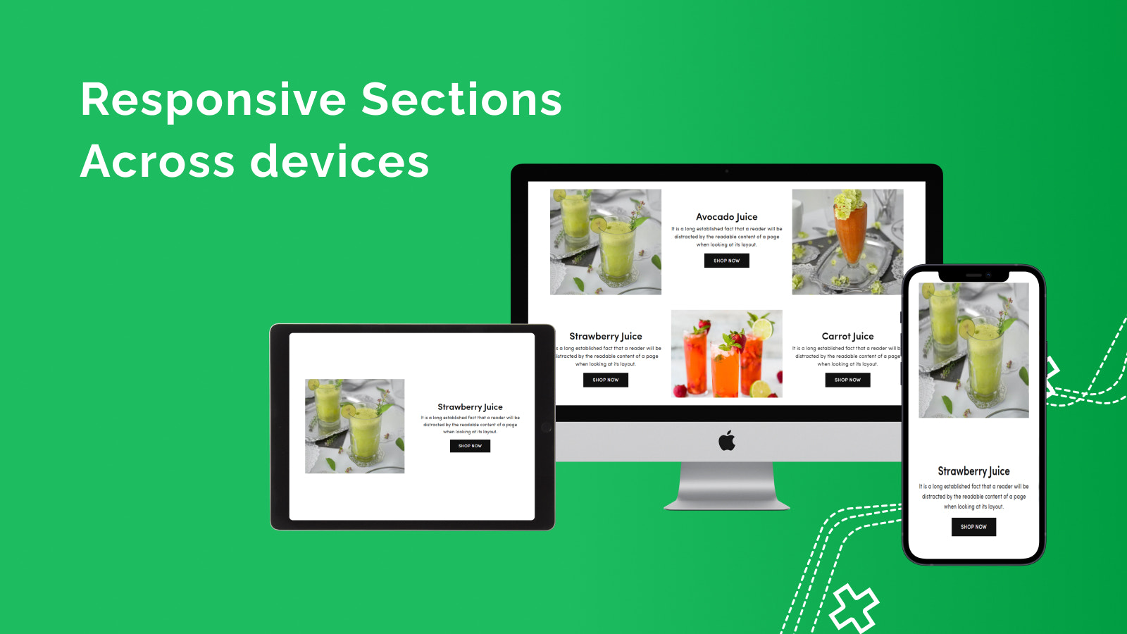 Responsive Sections Across devices