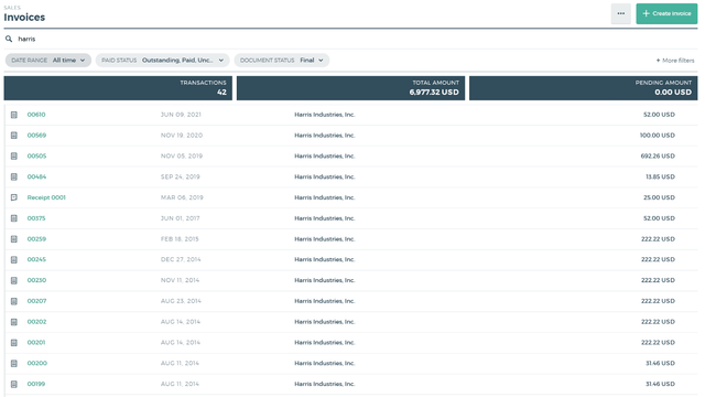 Access to all your past tax receipts