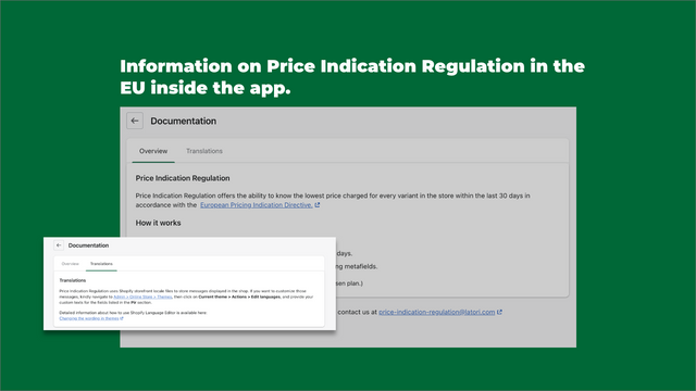 Informatie over de wet op de prijsaanduidingsverordening