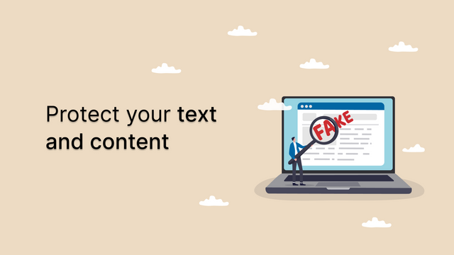 Skydda din text och innehåll från att stjälas.