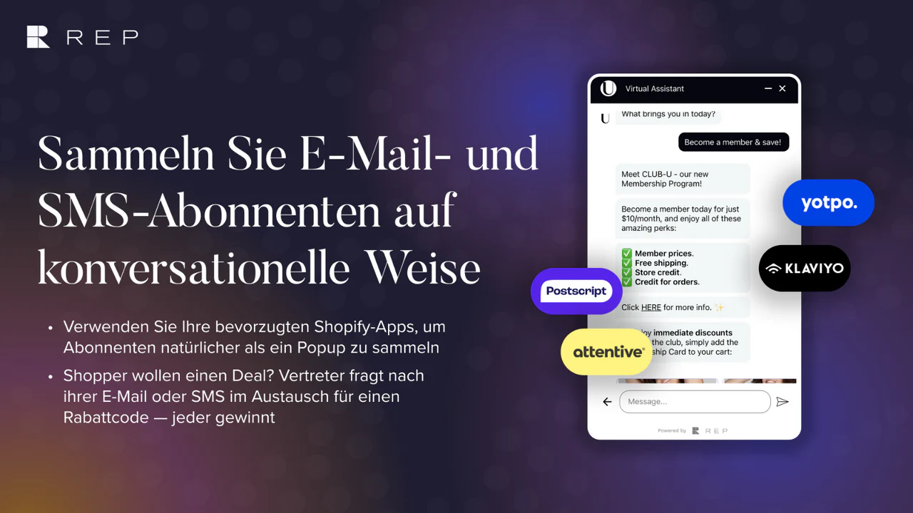 Sammeln Sie eMail- und SMS-Abonnenten auf konversationelle Weise