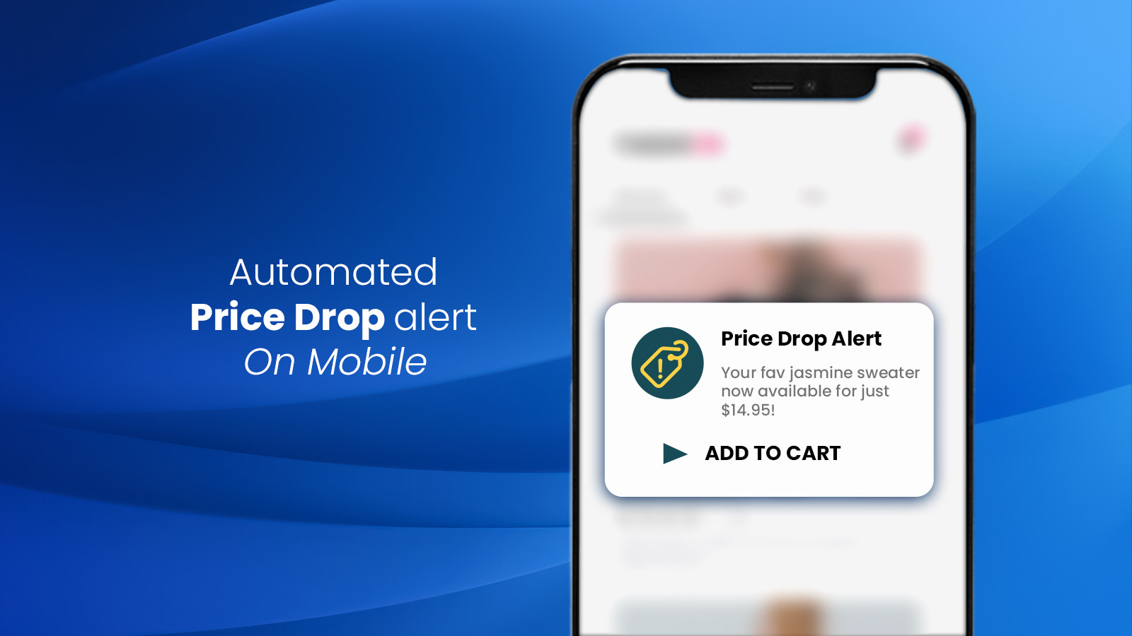 Price drop alert on mobile