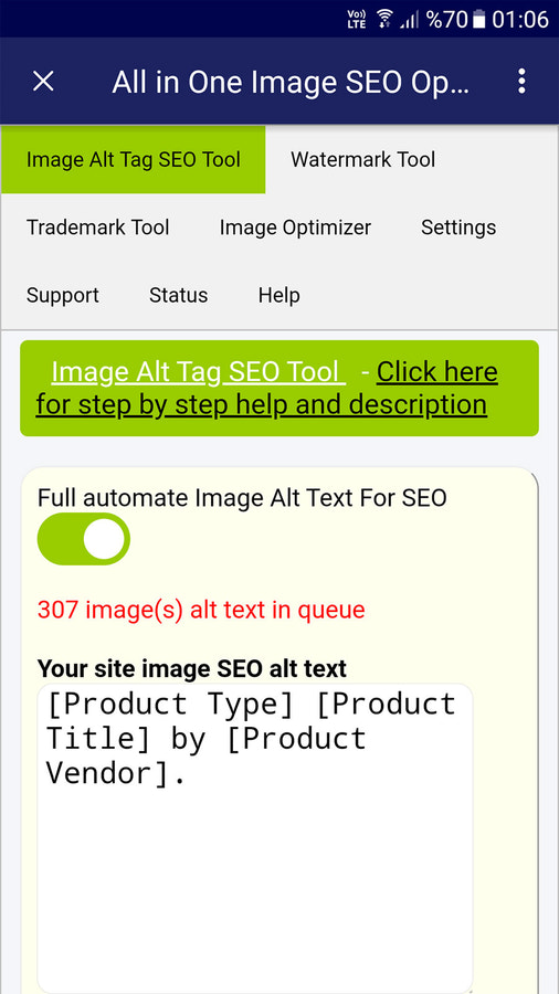 You can create custom image alt text automatically
