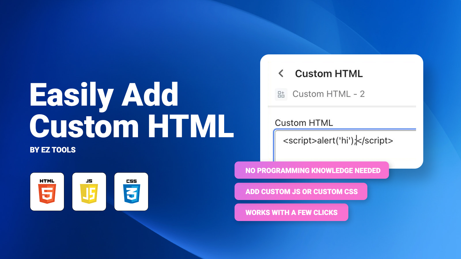 Añadir HTML personalizado