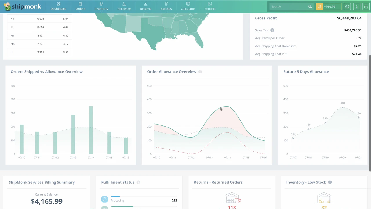 ShipMonk Dashboard 2