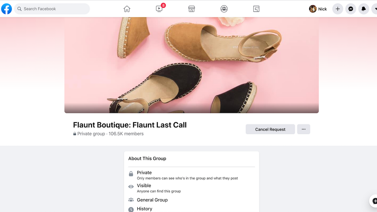 Example of a thriving ecommerce store Facebook group community.