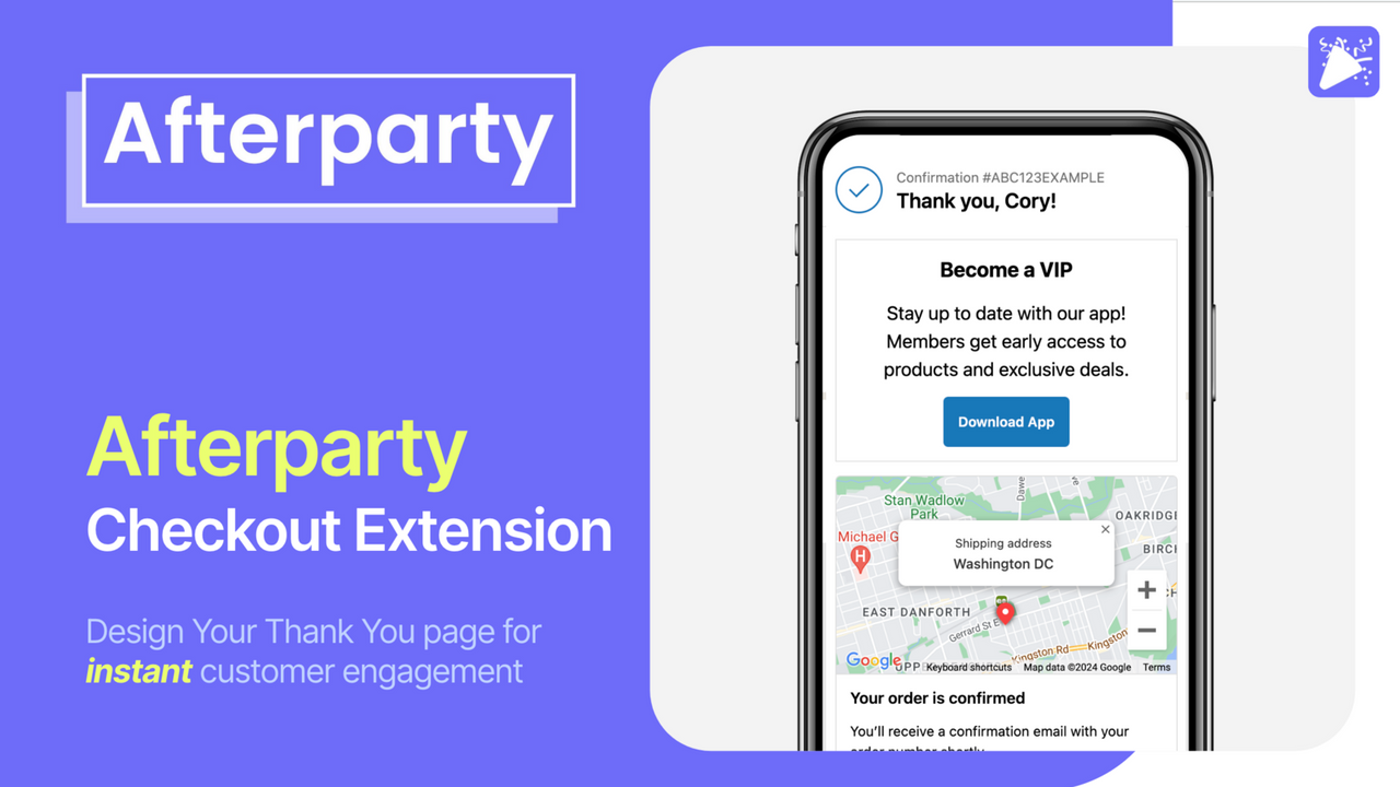 Afterparty Checkout Extension for Thank You Page