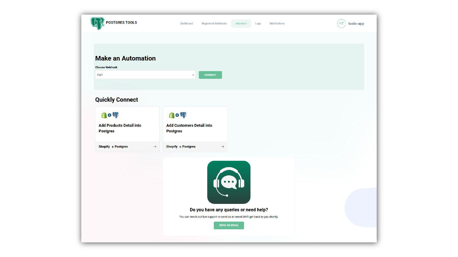 Postgres Tools Screenshot